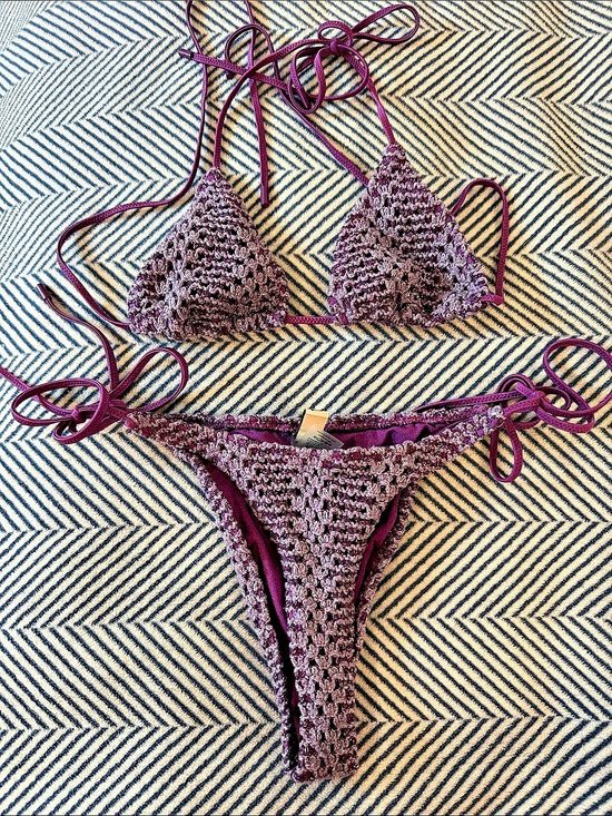 triangl swimwear Other - Triangl Crochet Bikini Set Purple Size small